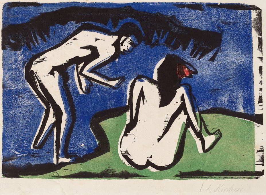 Ernst Ludwig Kirchner - Bathing Couple