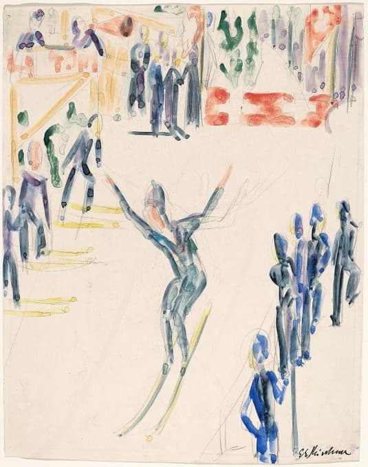 Ernst Ludwig Kirchner - Ski Jumper