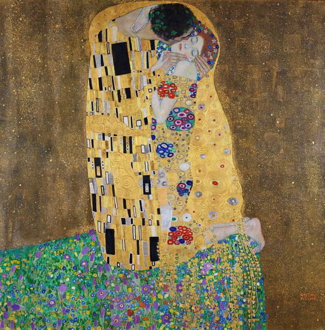 Gustav Klimt - The kiss (lovers)
