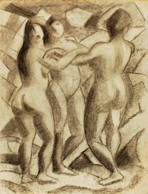 Carl Newman - Group of Three Female Nudes