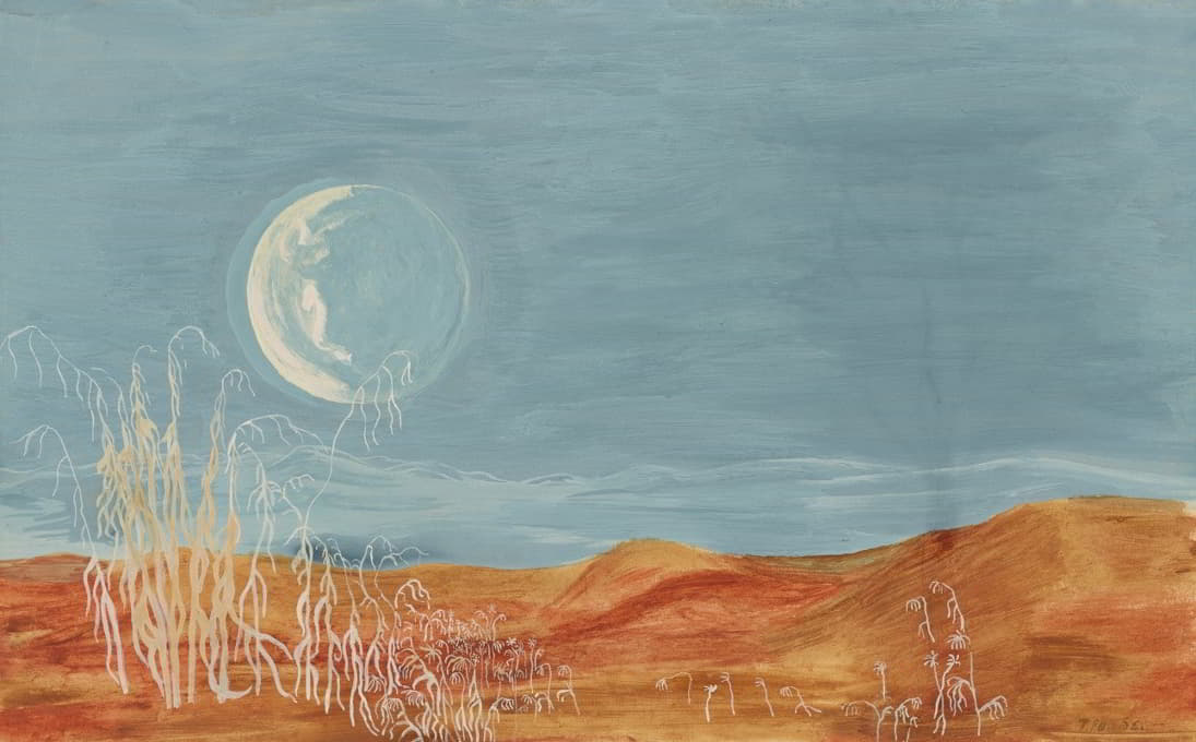 Teddy Røwde - Landscape with moon