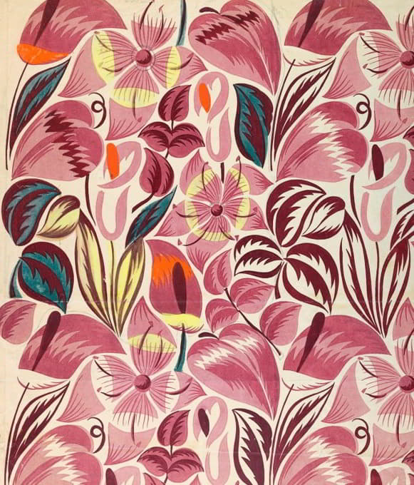 纺织品设计-热带花卉