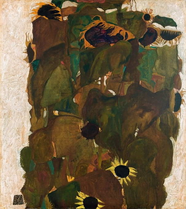 Egon Schiele - Sonnenblumen I