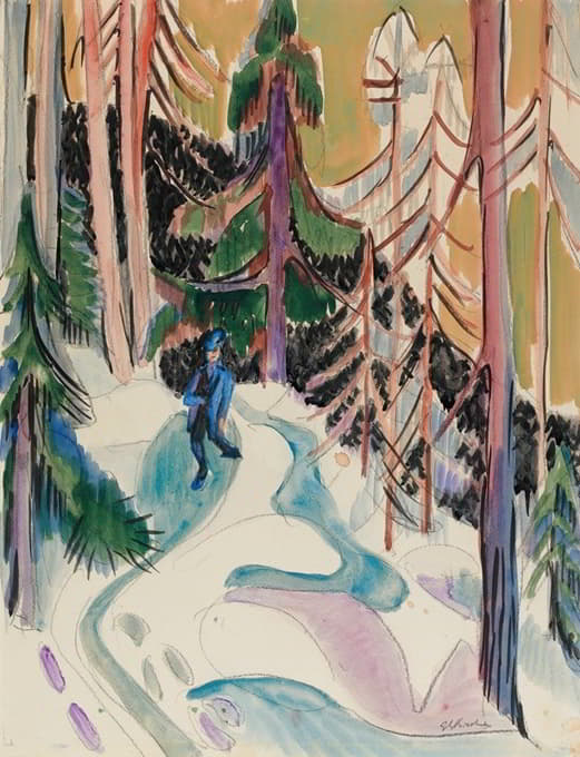 Ernst Ludwig Kirchner - Spaziergang Im Walde (Walk In The Forest)