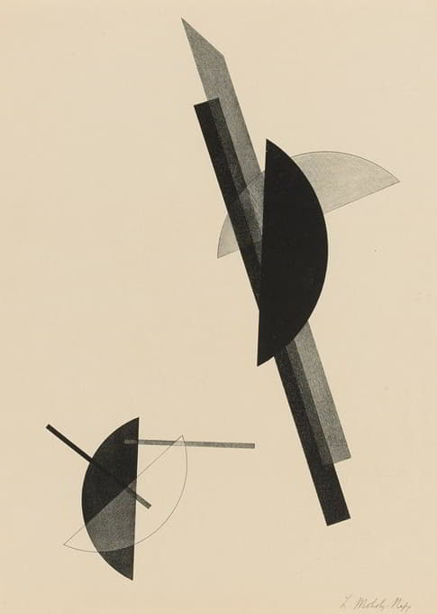 László Moholy-Nagy - Kestnermappe; Komposition (One Plate) (Passuth 125)
