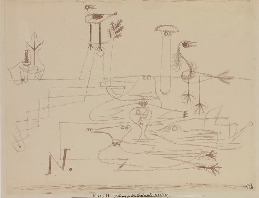 Paul Klee - Drawing For Bird Islands