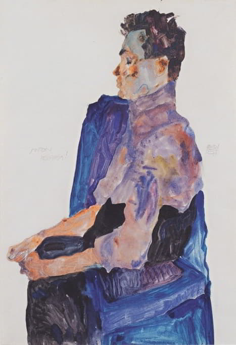 Egon Schiele - Portrait of Anton Peschka
