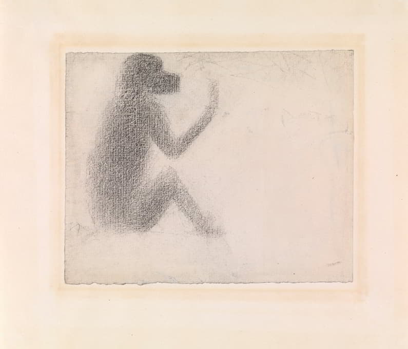 Georges Seurat - Seated Monkey