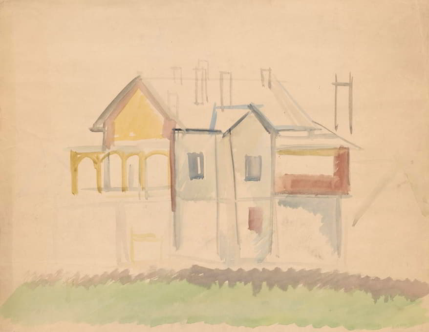 Zygmunt Waliszewski - Sketch of buildings