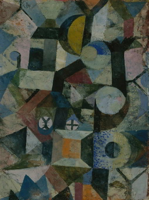 Paul Klee - Composition with the Yellow Half-Moon and the Y