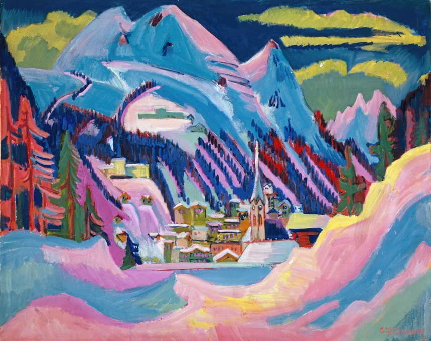Ernst Ludwig Kirchner - Davos in Winter. Davos in Snow
