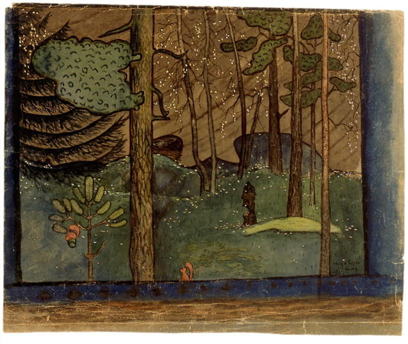 Hugo Simberg - Autumn in the Forest