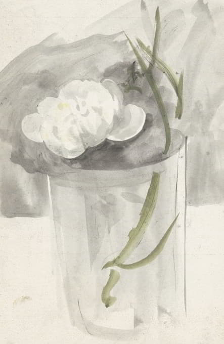 Carel Adolph Lion Cachet - Witte bloem in een glas