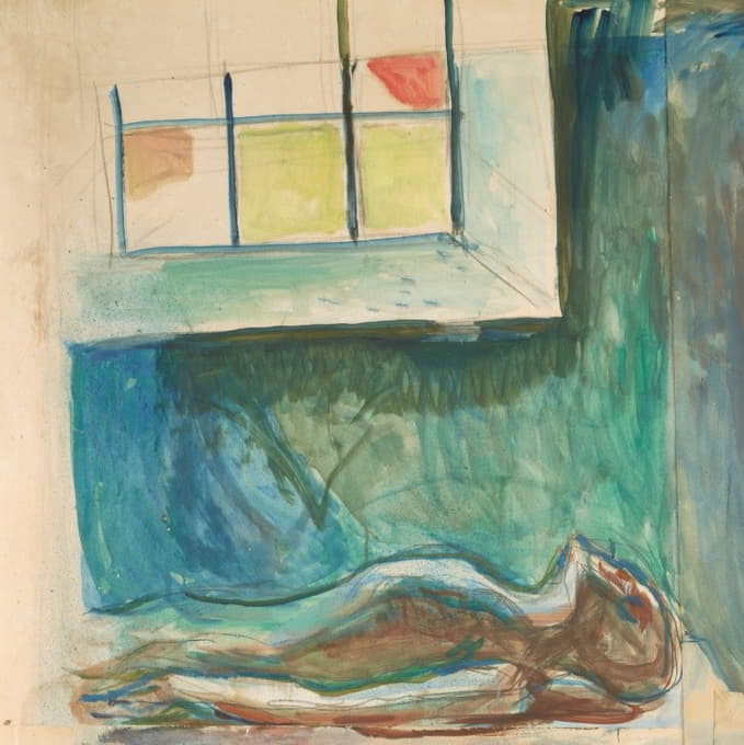 Edvard Munch - Manskropp på obduksjonsbordet