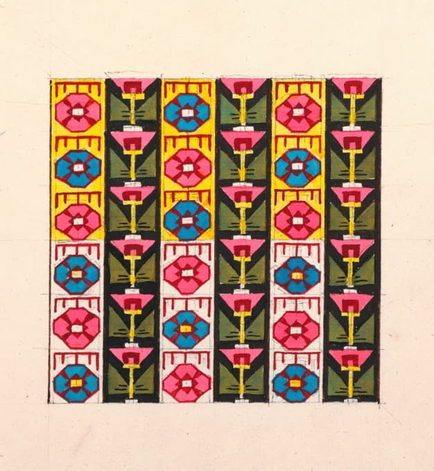 Anonymous - Geometric design for printed textile II