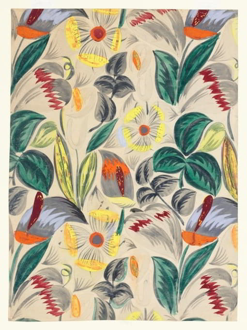 纺织品设计-热带花卉2