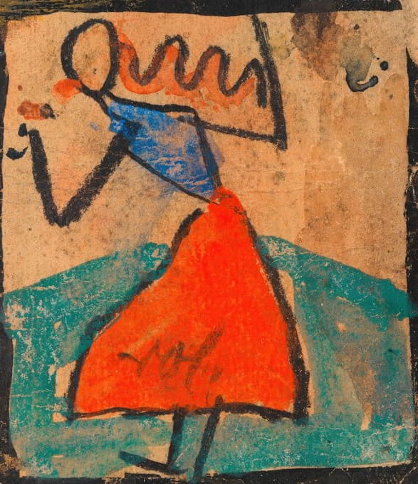 Egon Schiele - Mädchen mit rotem Rock