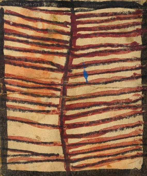 Egon Schiele - Ornament mit parallelen Linien