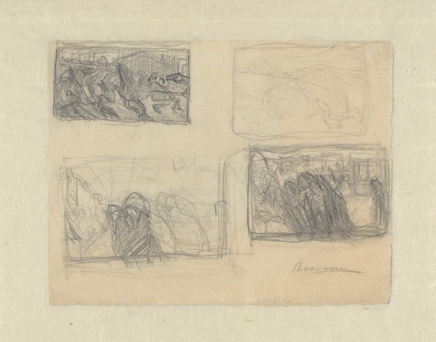 Umberto Boccioni - Sheet of Studies