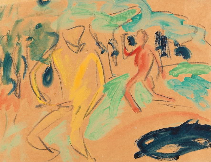 Ernst Ludwig Kirchner - Badende (Figuren in Bewegung)