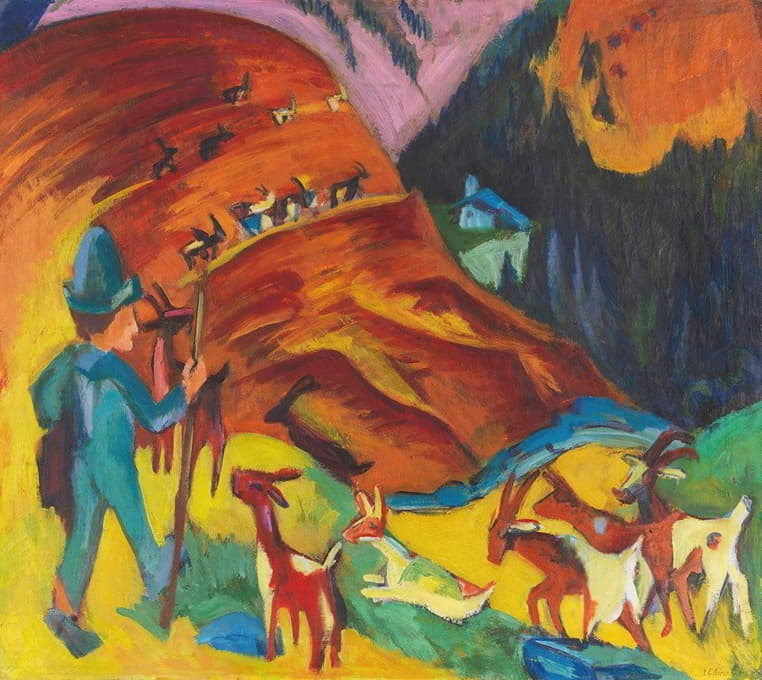 Ernst Ludwig Kirchner - Heimkehrende Ziegenherde