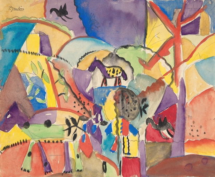 Paul Gaulois - Composition with Horses
