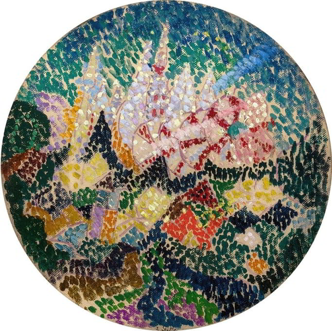 Joseph Stella - Pointillist Abstraction (Flowers)