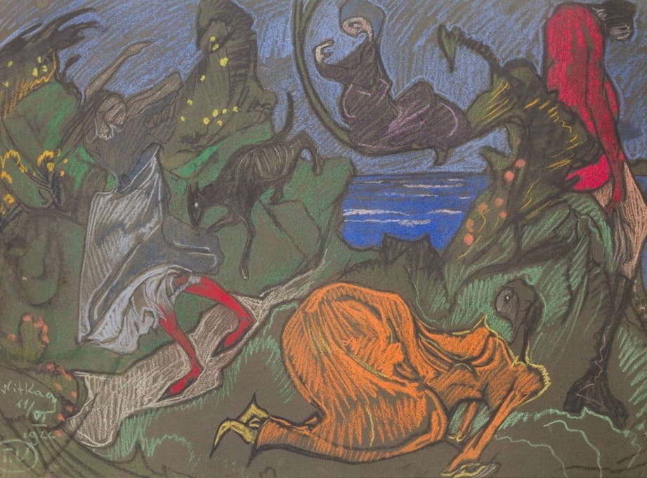 Stanisław Ignacy Witkiewicz - Composition with figures running around