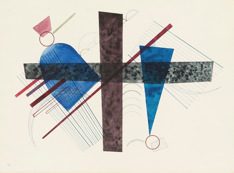 Wassily Kandinsky - Blau in Rund und Spitz
