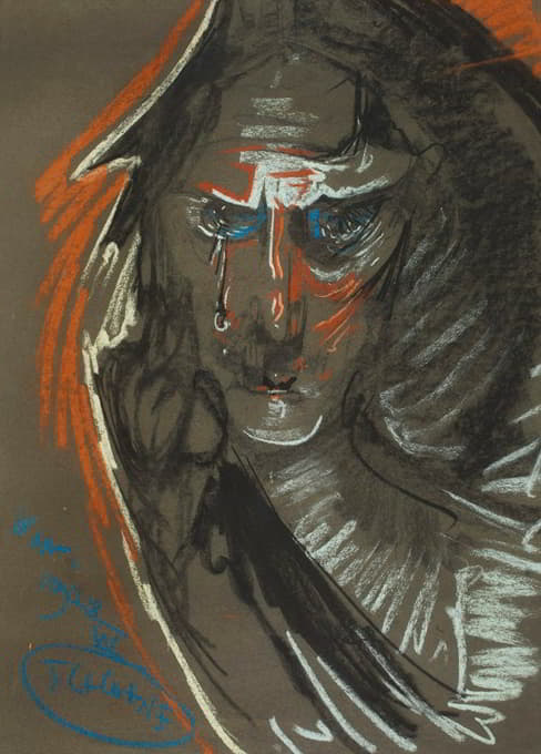 玛丽亚·卡斯普罗维奇的肖像，哭泣的骑士