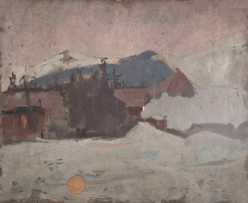 Tadeusz Makowski - Winter landscape