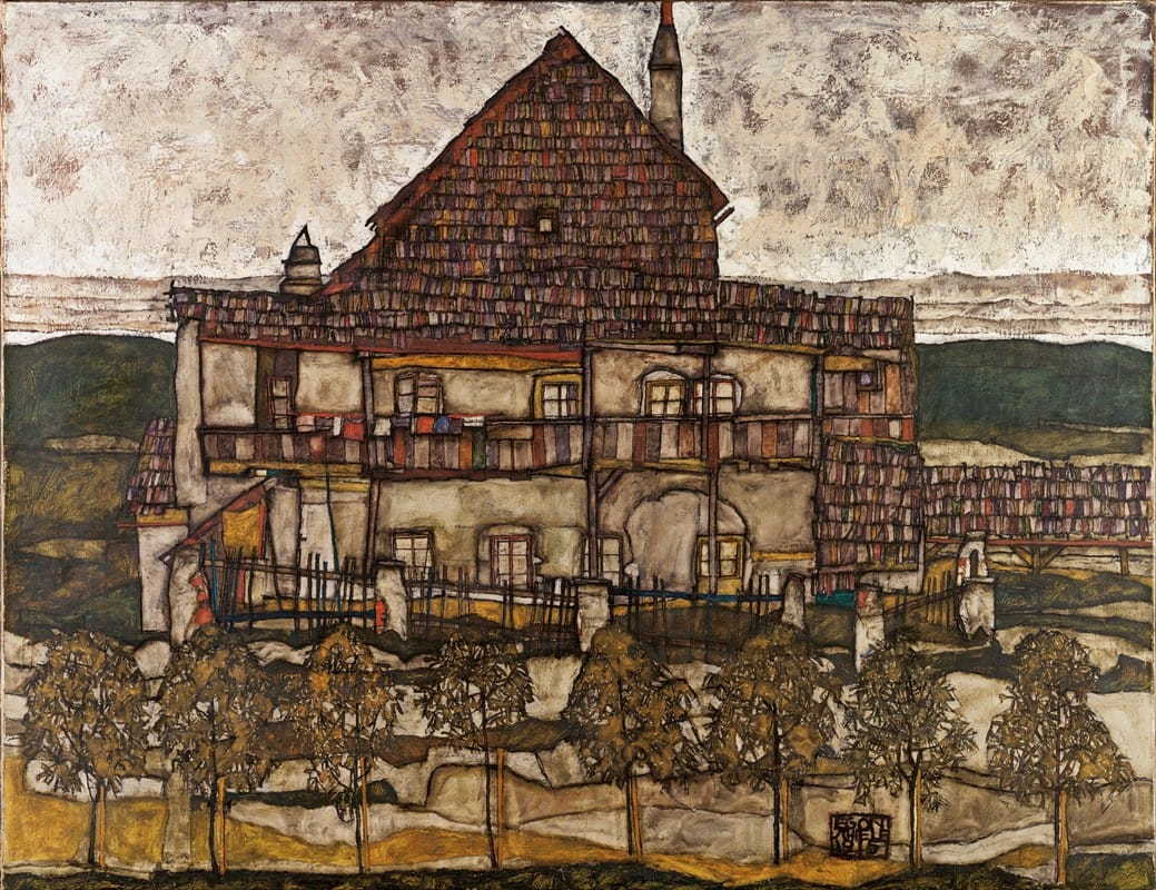 Egon Schiele - House with Shingle Roof (Old House II)