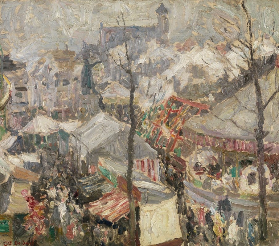 Gustave De Smet - Fair at Vrijdagmarkt in Ghent
