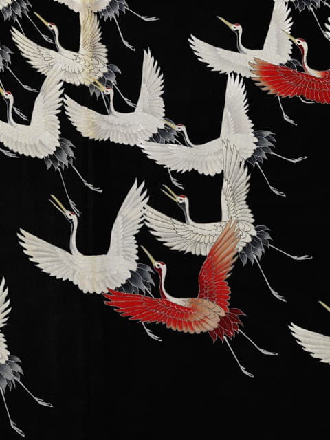 Anonymous - Furisode with a Myriad of Flying Cranes
