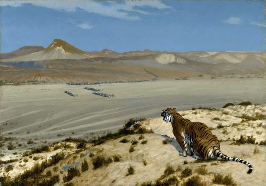Jean-Léon Gérôme - Tiger on the Watch