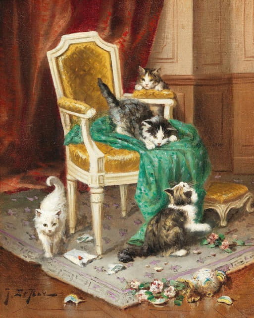 Jules Leroy - Playful Cats