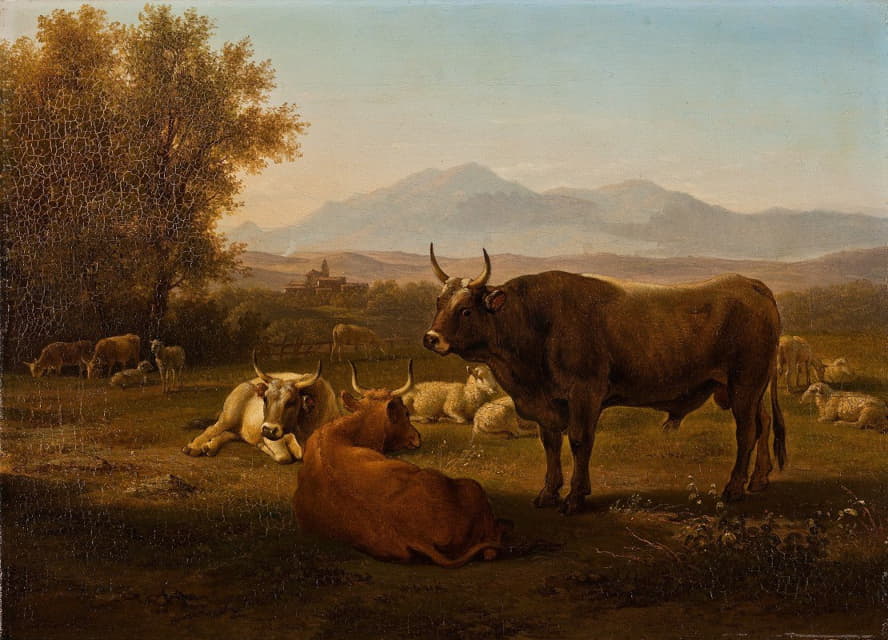 Abraham Teerlink - Landscape With Cattle