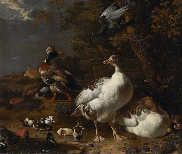 Melchior d'Hondecoeter - Geese and Ducks