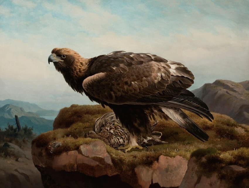 Ferdinand von Wright - Golden Eagle At A Cliff’s Edge