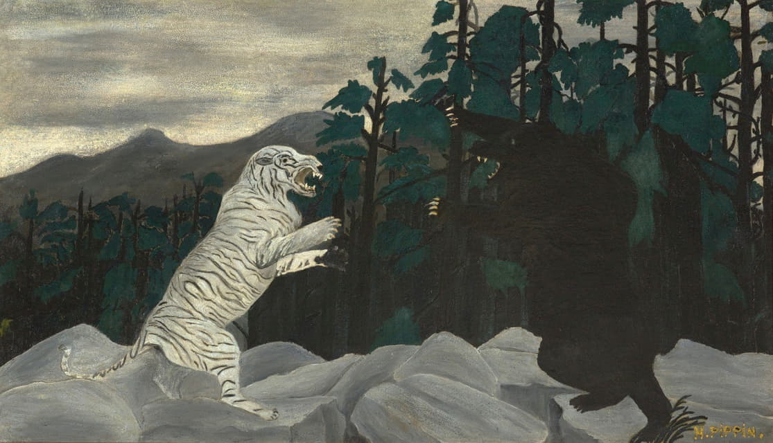 Horace Pippin - The Blue Tiger