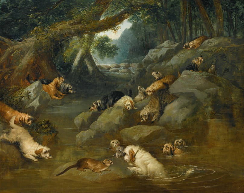 Philip Reinagle - An Otter Hunt