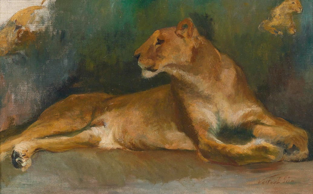 Geza Vastagh - Ruhende Löwin