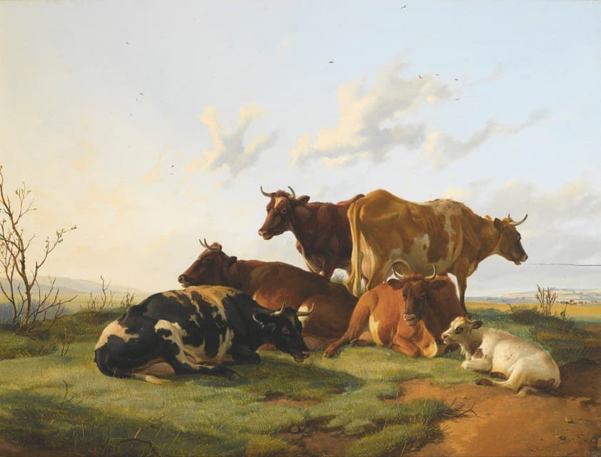 Thomas Sidney Cooper - Cattle Grazing In Canterbury Meadows