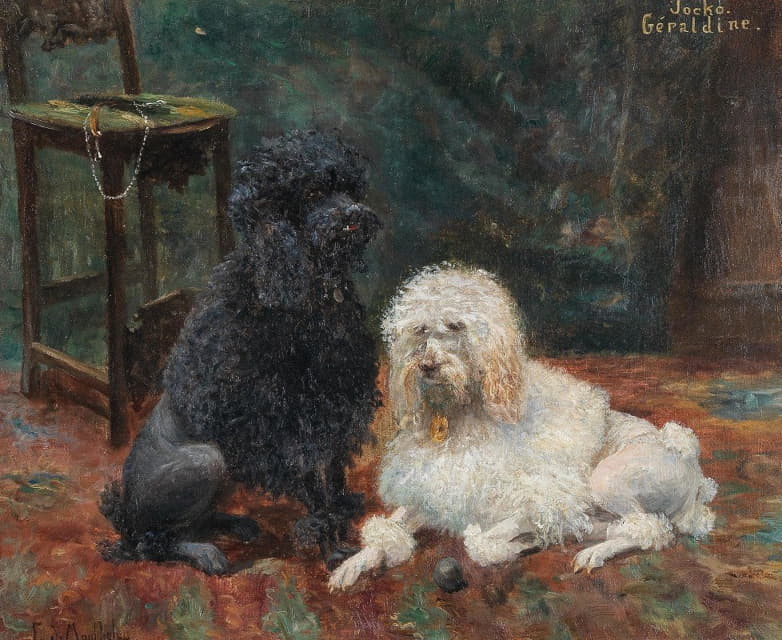 Francois Richard de Montholon - The Royal Poodles Jocko and Geraldine