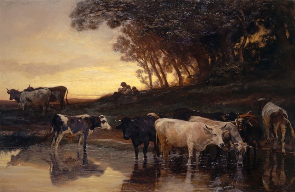 Johann Rudolf Koller - Cows at the Watering Place