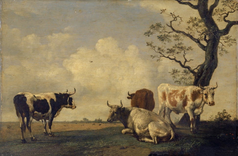 Anonymous - Oxen on a Pasture