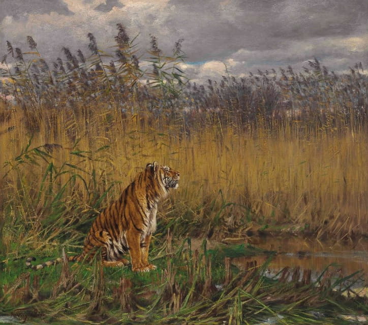 Geza Vastagh - A Tiger in a Landscape