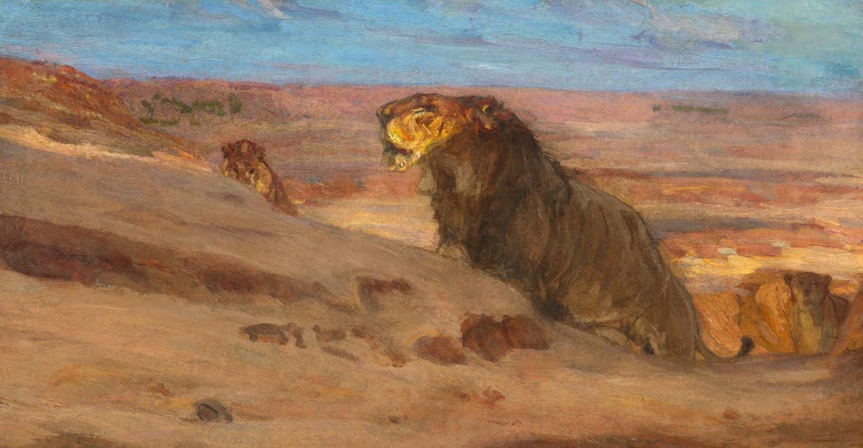 沙漠中的狮子
