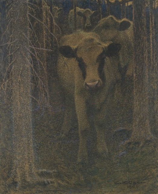 树林里的奶牛