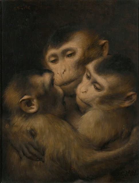 Gabriel von Max - Three Monkeys